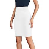 Sweet Hearts Mini Pencil Skirt for Women- Above Knee Silky Basic Bodycon Skirt Made in USA