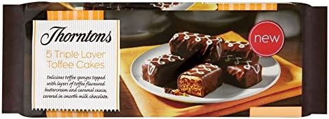 Thorntons Triple Layer Toffee Cakes (5 per pack) - Pack of 6