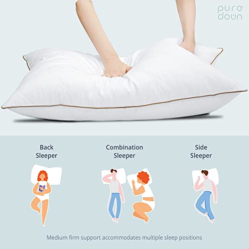 Goose Feathers and Down Pillow with Diamond Quilting Breathable