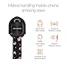 Cell Phone Grip, Universal Finger Strap Loop with Stand for Smart Phones, Support Wireless Charging & Magnetic Mount (Flower)