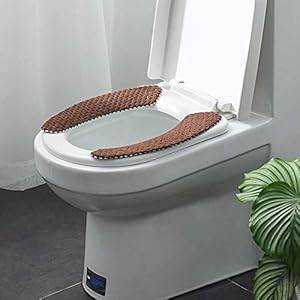 Hwjmy Badkamer Toilet Zitkussen Closestool Wasbare Zachte Warmer Mat Pad toiletzitting toiletzitting (Kleur: Chocolade…