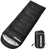 FUNDANGO Sleeping Bag Adults/Kids Lightweight Rectangular/Mummy Compact Waterproof Portable Summer Cool Weather Season Sleeping Bags for Camping Backpacking Hiking Extreme 4℃/39.2℉