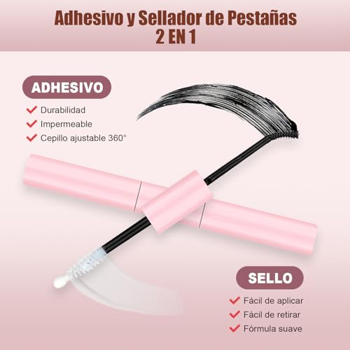Kit Completo de Pestañas Postizas DIY 280 Racimos, Todo En 1 Mezcla 30D 40D 50D Con Pinzas, Extensión 10-16mm, Unión y Sellado De Sujeción Fuerte