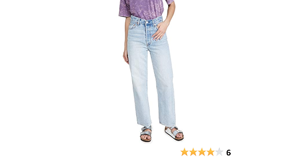 Ribcage Straight Ankle Jeans : Amazon 