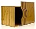 File Organizer Mail sorter, with Four Adjustable Dividers Natural Bamboo Wood Color by Intriom Bamboo Collection (File Organizer)