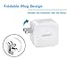 Deebo 4.8A 24W Dual USB Universal Wall Charger Adapter with Smart Tech and Foldable Plug
