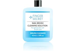 Finger Secret Nail Brush Cleaning Solution - 40ml Nail Art Brush Cleaner for Manicure Products,Nail Brush Cleaner Easily Better Used for Nail Art Design