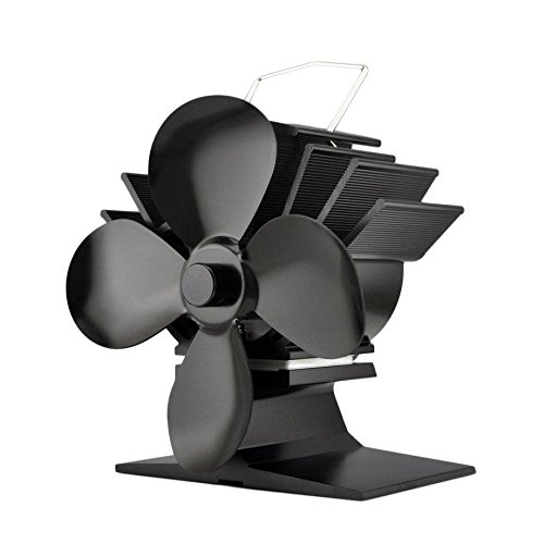 VOYTO Small 183mm Mini 4 Blade Heat Powered Stove Fan- for Wood Burning Multi-Fuel and Gas Stoves.