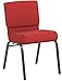 Flash Furniture HERCULES Series 21''W Stacking Church Chair in Crimson Fabric - Silver Vein Frame