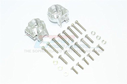 Traxxas TRX-4 Trail Defender Crawler Upgrade Parts Aluminum Rear Gear Box Mounts (Multiple Positioning Holes) - 1Pr Set Silver