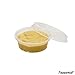 Tezzorio (100 Pack) 0.5-Ounce Plastic Portion Cups with Lids, Small Condiment Cups/Sauce Cups, Translucent Plastic Souffle Cups/Portion Containers