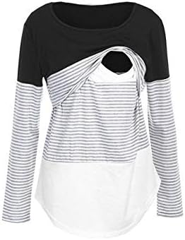 Promotions! Tootu Women Pregnant Maternity Nursing Stripe Breastfeeding Top T-Shirt Blouse