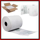 Pre Printed 3 1/8 x 230 Thermal Paper roll 50 Pack Cash Register Rolls BPA Free Made in USA from BuyRegisterRolls