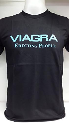 Funny Big Bang Cool Vintage Men Tee Black M Size - VIAGRA ERECTING PEOPLE T-shirt