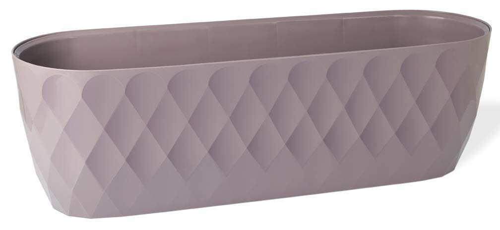 New Mark Large 48cm Long Garden Oval Planter Plant Pot Indoor/Outdoor Gloss Purple