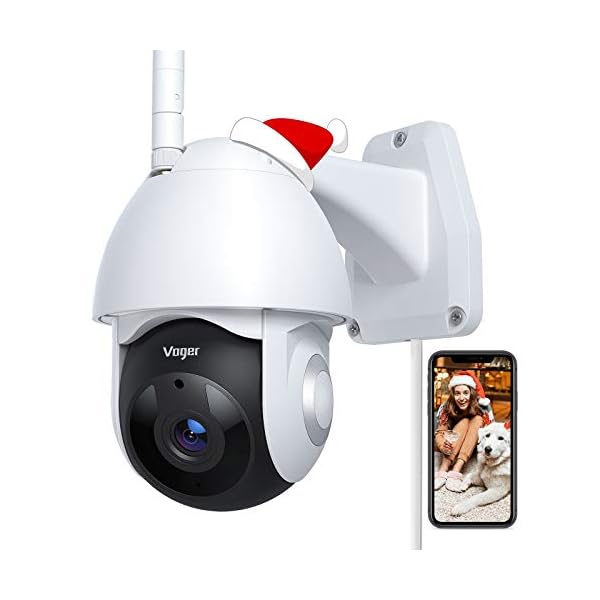 Security Camera Outdoor, Voger 360° View WiFi Home Security Camera