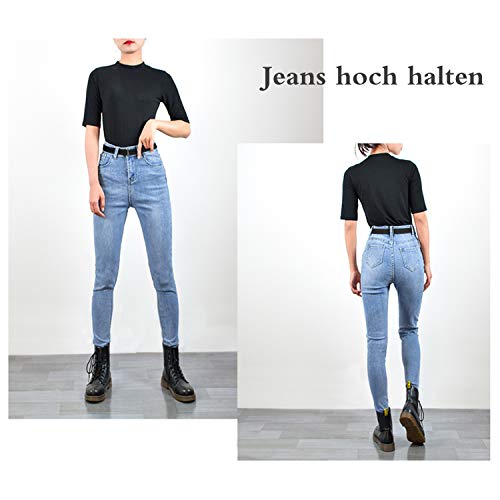 WERFORU No Show Stretchgürtel mit flacher Schnalle Unsichtbarer elastischer verstellbarer Gürtel für Frauen