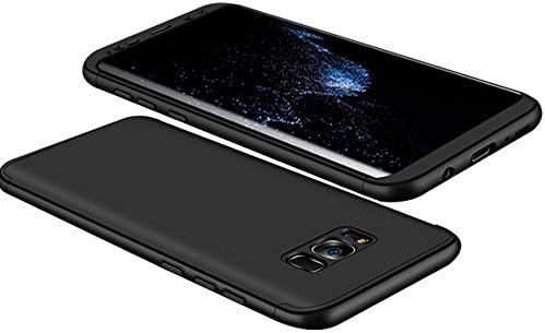 Galaxy S8 S8 plus Case, 3 in 1 Ultra Slim Hybrid PC Hard Cover 360 Degree Full Protection for Samsung Galaxy S8 S8+ (Samsung Galaxy S8, Black)