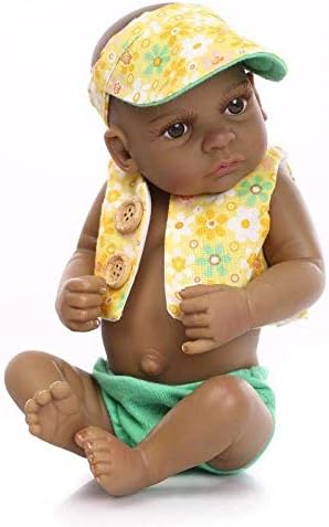 Outlet Sale 生まれ変わった赤ちゃん人形黒い肌生まれ変わった赤ちゃん人形リアルな10インチ26cm男の子と女の子の双子全身ビニールリアルな新生児育成人形 入浴パートナーおもちゃギフト 男の子
