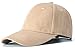 Edoneery Men Women Cotton Adjustable Washed Twill Low Profile Plain Baseball Cap Hat(Khaki)
