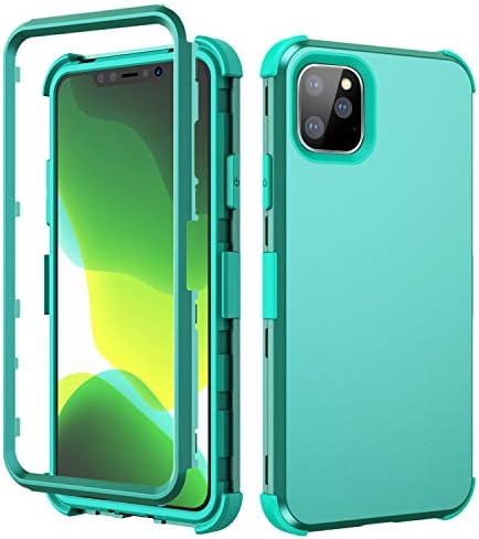 iPhone 11 Pro MAX Case,SKYLMW Hybrid Three Layer Shock-Absorption with Hard PC Soft Silicone Protective Cover for iPhone 11 MAX Pro 6.5 inch 2019，Green