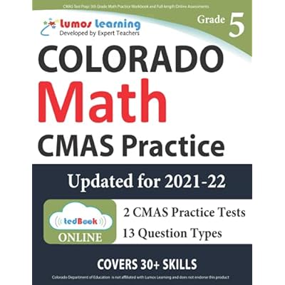 Buy Cmas Test Prep: 5Th Grade Math Practice Workbook -Length Online Assessments: Colorado Measures Of Academic Success Study Guide Online In Turkey. 1946795364