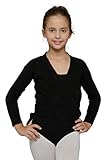 Knit Wrap Sweater for Girls by Mdnmd, X-Large, Black