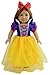 dreamtoyhouse Snow White Costume with Headband for 18 Inches Doll