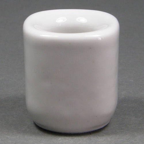 Mini Candle Holder, White Ceramic, (CNDL239) by Bierdermans
