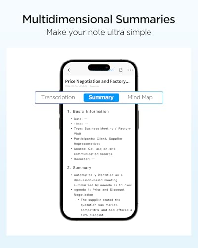 BOYA Notra AI Voice Recorder,Ambient/Phone Call/Bluetooth Capture, AI Transcription&Smart Summary, Support 140+ Languages, 64GB Storage, Magnetic Note Taker for Meetings,Lectures,Interviews(Sliver)