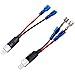 HUIQIAODS H1 H3 Male Headlight Fog Light Bulb Extension Socket Wire Harness Connector Holder Light Bulb Conversion 2 PCS