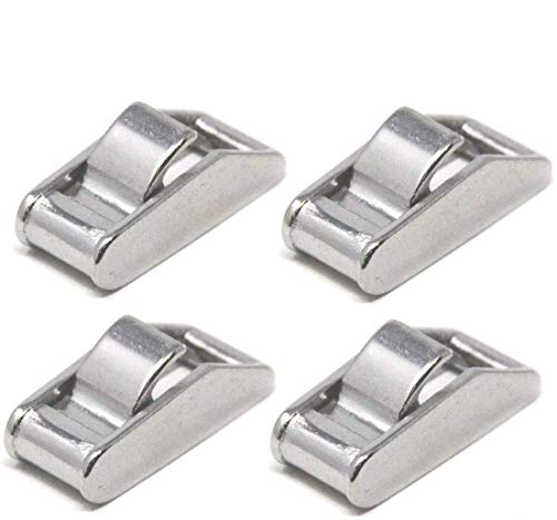 4 STK. Klemmschloss Zurrgurtschloß für 15 mm Gurtband aus Edelstahl 1.4401