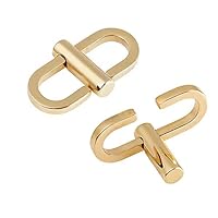 Lzttyee Adjustable Metal Buckles for Chain Strap Bag Shorten Your Bag Length Accessories (Gold)