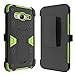 MINITURTLE Compatible with Samsung Galaxy J3 Case, Express Prime Holster Case, Amp Prime Case [MAX Defense] Green Silicone and Hard Exterior Stand Shell with Clip Hunters Tree Camouflage