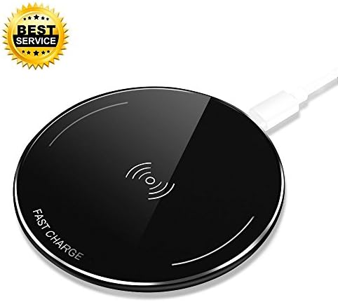 Fast Wireless Charger for iPhone 8 iPhone X Samsung Galaxy S8 Note 8 and All Qi-Enabled Devices Quick Charger Pad