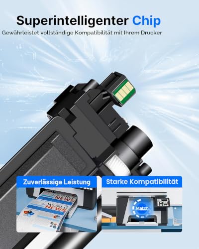 GPC IMAGE TN247 Compatible for Brother TN-243CMYK Toner Brother MFC-L3750CDW MFC-L3770CDW DCP-L3550CDW TN-247 TN243 HL-L3210CW HL-L3230CDW MFC-L3730CW (Pack of 5, 2 Black, Cyan Magenta Yellow)
