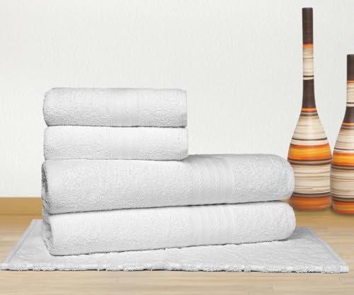 Kit 5 Toalhas Banhão Gigante para Hotel Grossa - Nobre (Branco)