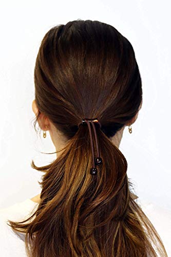 Pulleez Set Of 4 Sliding Ponytail Holders Elastic Hair Tie