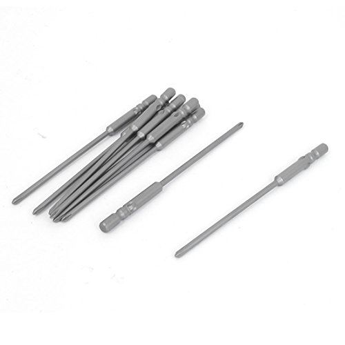 uxcell 4mmx80mmx2mm PH0 Magnetic Round Head Cross Screwdriver 10 Pcs