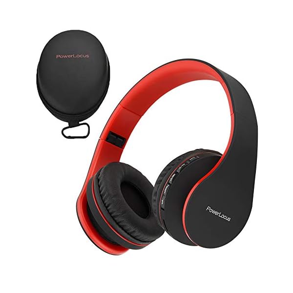 PowerLocus-Wireless-Bluetooth-Over-Ear-Stereo-Foldable-Headphones-Wired-Headsets-Noise-Cancelling-with-Built-in-Microphone-for-iPhone-Samsung-LG-iPad-BlackRed PowerLocus Wireless Bluetooth Over-Ear Stereo Foldable Headphones, Wired Headsets Noise Cancelling with Built-in…