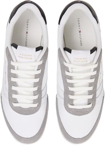 Uomo Sneakers Running Leather Mix con Lacci, Bianco (White), 40