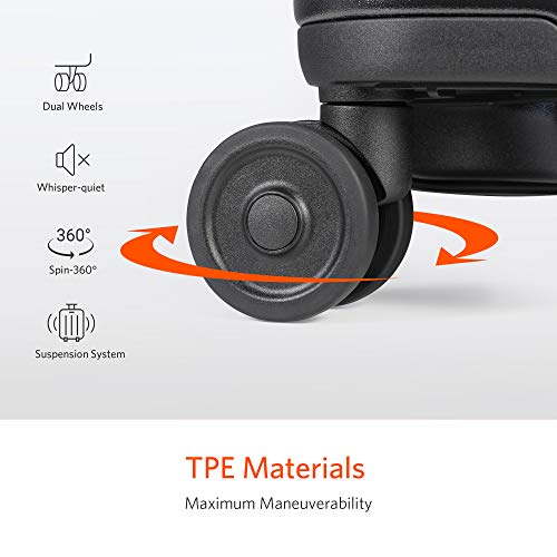 Carry on Luggage with Spinner Wheels, 22x14x9 Luggage, 100 PC