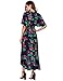 MAKEMECHIC Women's Short Sleeve Floral High Low V-Neck Long Maxi Dress Blue L