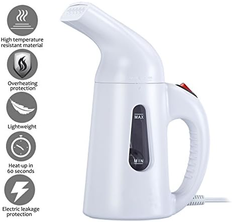 Clothes Steamer, 900 Watt Mini Garment Steamer Portable Handheld Fabric Steamer Fast Heat-up Powerful Travel Garment Steamer with 140 Capacity for Home and Travel