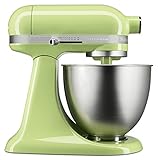 KitchenAid KSM3311XHW Artisan Mini Series Tilt-Head Stand Mixer, 3.5 quart, Honeydew