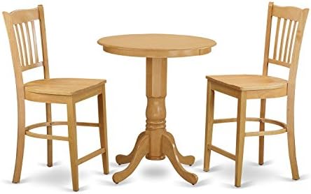 3 Pc Dining Counter Height Set - High Top Table And 2 Dinette Chairs.