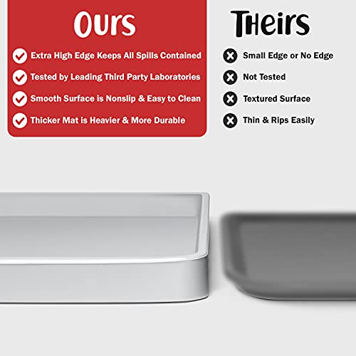 DogBuddy Dog Food Mat, Waterproof Dog Bowl Mat, Silicone Dog Mat For