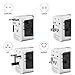 Universal Travel Adapter - EPICKA All in One International Wall Charger AC Plug Adaptor with 5.6A Smart Power and 3.0A Type-C for USA EU UK AUS (Black + White)