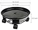 KAIXUAN WOOD 16.3″ Plant Caddy,Round Plant Dolly Trolley Saucer Moving Tray Pallet with Wheels and a Water Container,Blackthumb 1