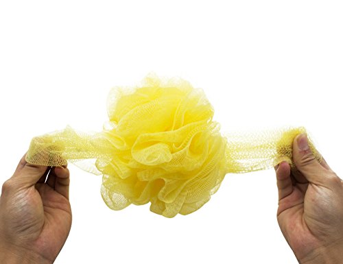 Bath Shower Sponge Pouf Loofahs 6 Packs 50g Each Eco-friendly Exfoliating Mesh Brush Pouf Bath Shower Ball Sponge 6Colors-Exfoliate, Cleanse, Soothe Skin